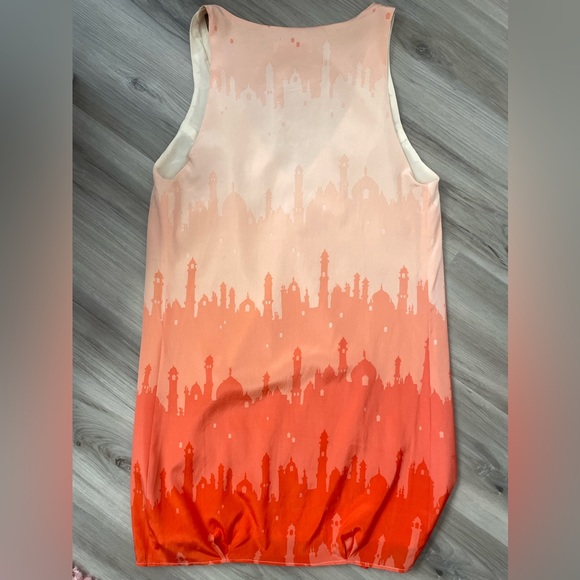 Mara Hoffman Moroccan Cityscape Ombre Sleeveless Silk Blouse Top Small - Picture 2 of 9